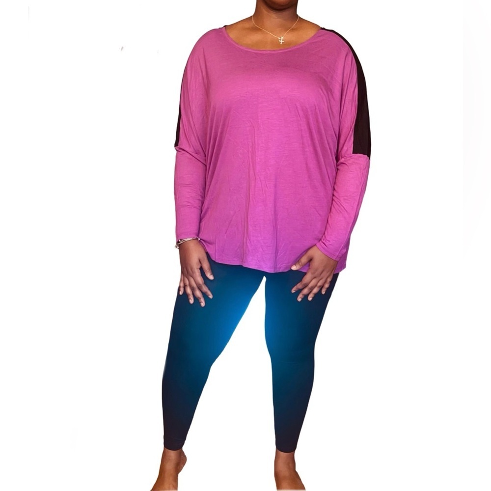 JEFFREY & PAULA DOLMAN SLEEVE TUNIC - MAGENTA SIZE 20/22 (NEW WITH TAGS) A19
